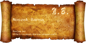 Noszek Barna névjegykártya