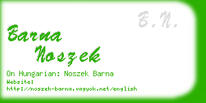 barna noszek business card